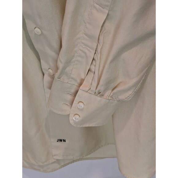 Vintage John W. Nordstrom Men's Beige Long Sleeve Button-Up Dress Shirt Size 16- - Picture 5 of 13
